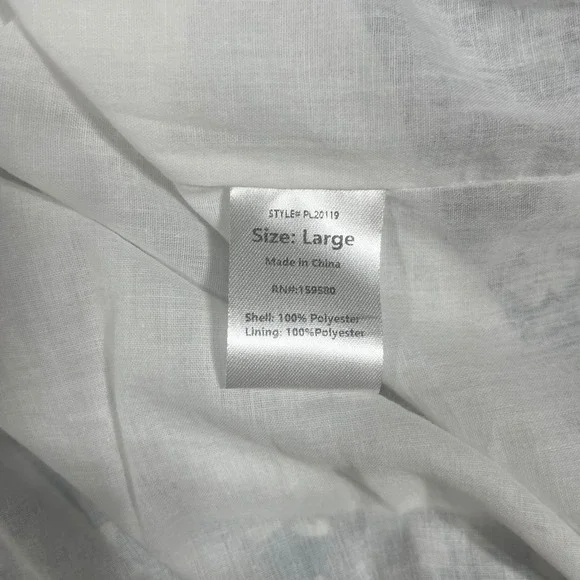 Pink Lily Ditsy Floral Smocked Babydoll Tiered Mini Dress Large Cottagecore Boho - Picture 9 of 10